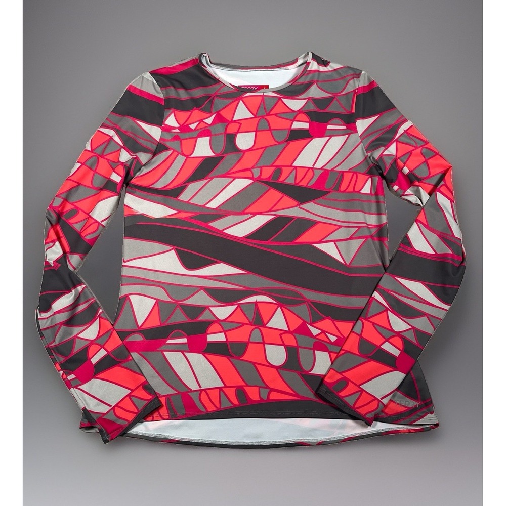 Terry Bicycles Womens Soleil Long Sleeve Cycling Jersey Small Pink Grey Print